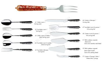Fish serving fork in sterling silver - Ercuis